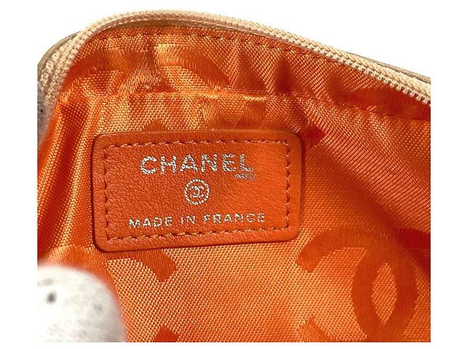 Pochette per trucco Chanel Cambon Line CC Coco Mark Beige - vista 12