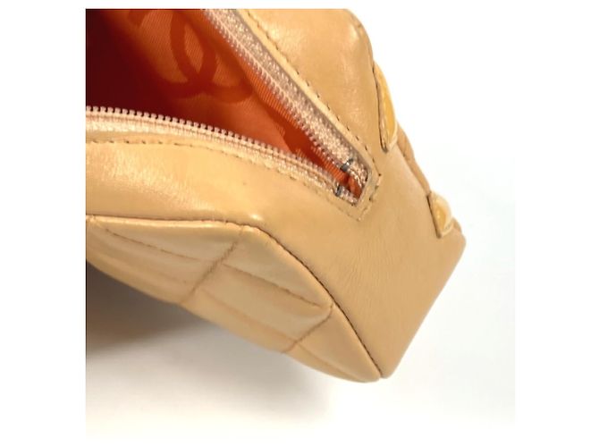 Pochette per trucco Chanel Cambon Line CC Coco Mark Beige - vista 15