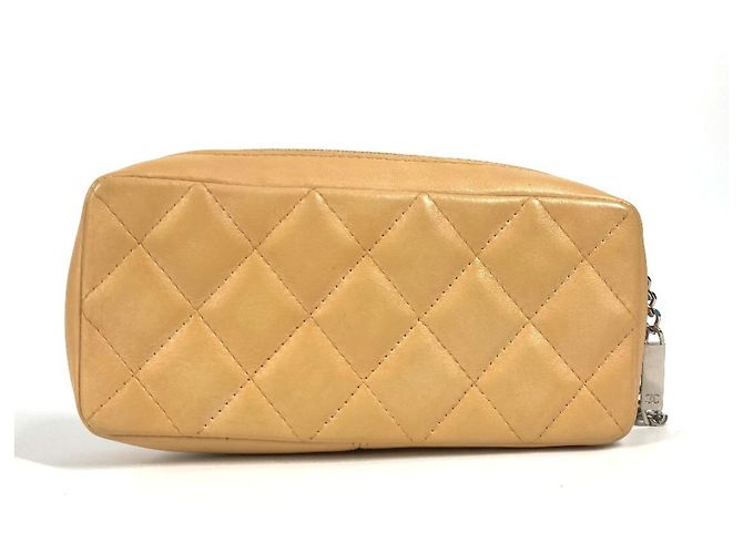 Pochette per trucco Chanel Cambon Line CC Coco Mark Beige - vista 2