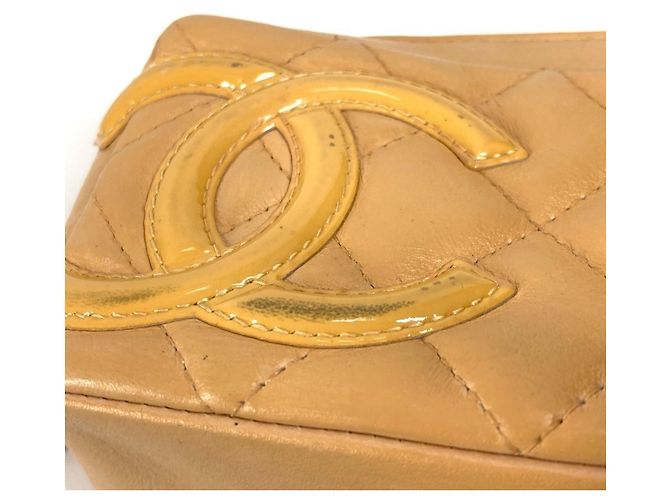 Pochette per trucco Chanel Cambon Line CC Coco Mark Beige - vista 6