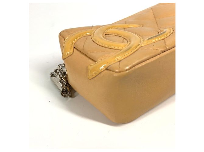 Pochette per trucco Chanel Cambon Line CC Coco Mark Beige - vista 8