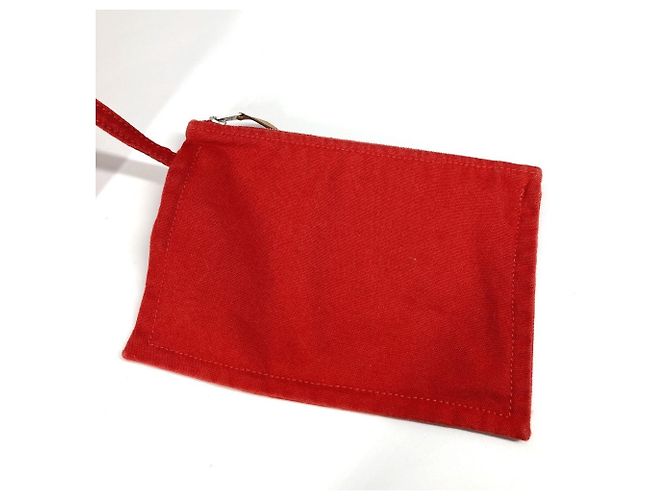Hermès Bolso Hermes Cannes GM a rayas con pouch Roja - vista 15