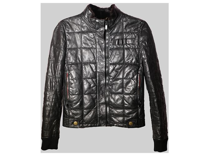 Increíble chaqueta Gucci con cuello de piel Negro - vista 3