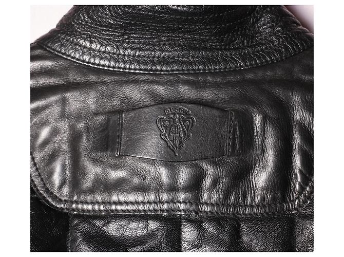 Increíble chaqueta Gucci con cuello de piel Negro - vista 5