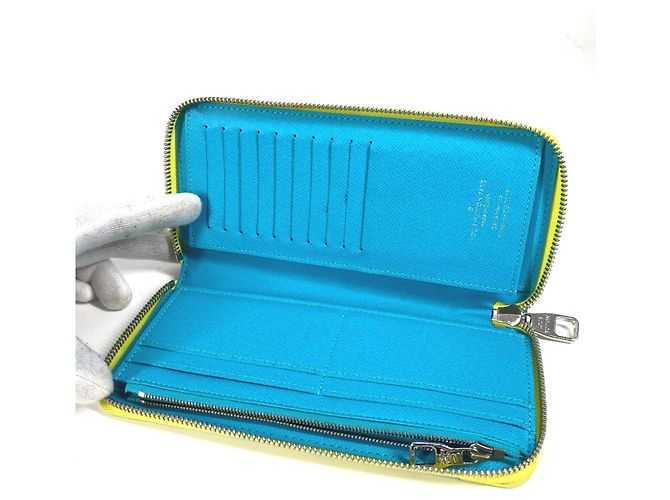 Zippy Geldbörse Monogram Playground Louis Vuitton Blau Gelb - Ansicht 8