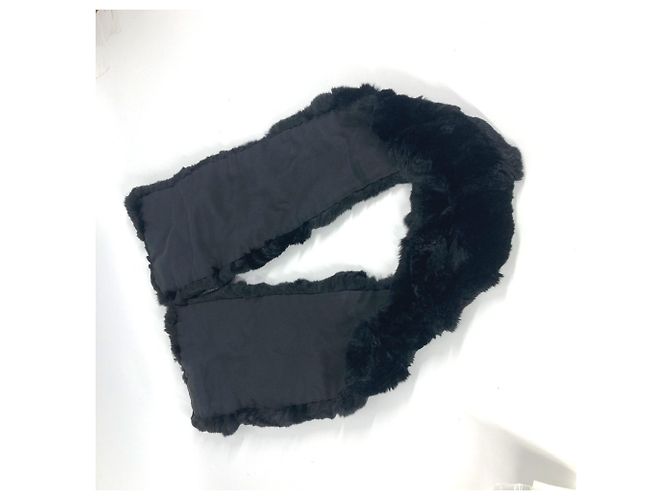 Bufanda de piel negra Chanel Negro - vista 3