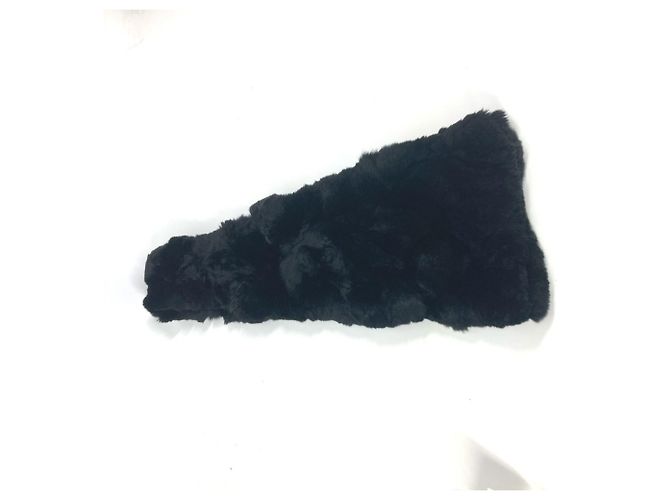 Bufanda de piel negra Chanel Negro - vista 4
