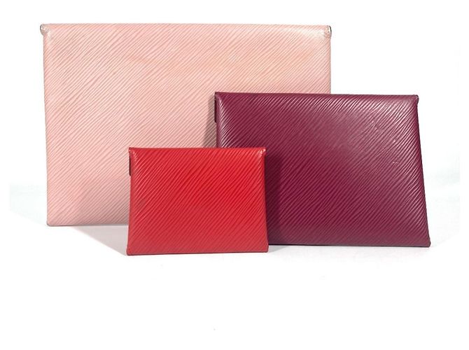 Louis Vuitton Epi Leather Business Card Case Pink Red - view 2