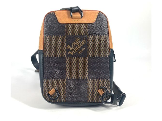 Borsa a tracolla Louis Vuitton Damier Giant NIGO Collaboration Marrone - vista 2