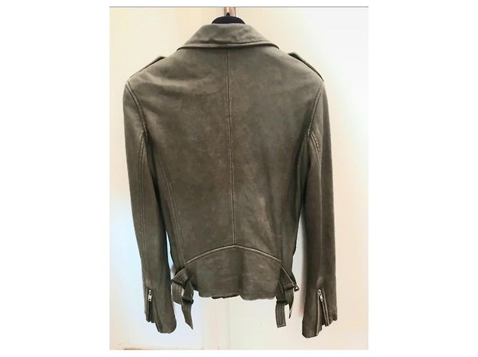 Jaqueta Biker de couro IRO caqui - vista 3