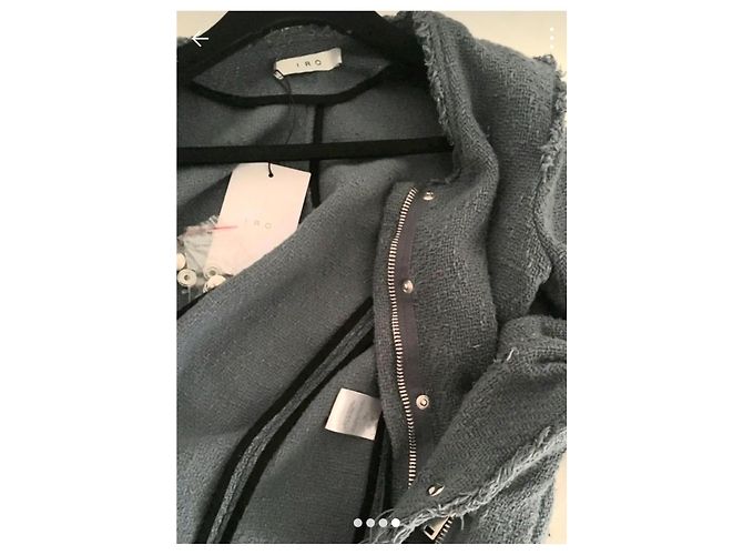 Chaqueta Iro de algodón azul gris - vista 4