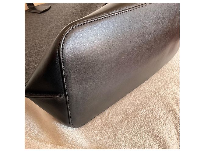 Borsa tote Michael Kors Jet Set in pelle nera Nero - vista 7