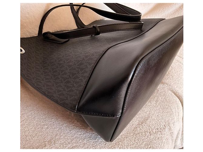 Borsa tote Michael Kors Jet Set in pelle nera Nero - vista 8