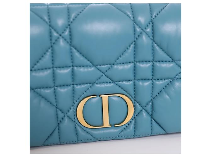 Cannage Borsa a spalla Dior Caro Blu - vista 3