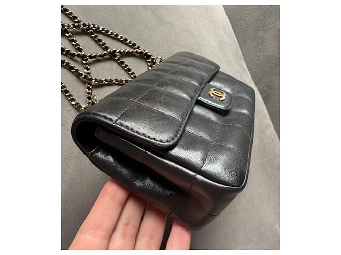 Chanel Bolso cruzado mini rectangular de chocolate Negro - vista 10