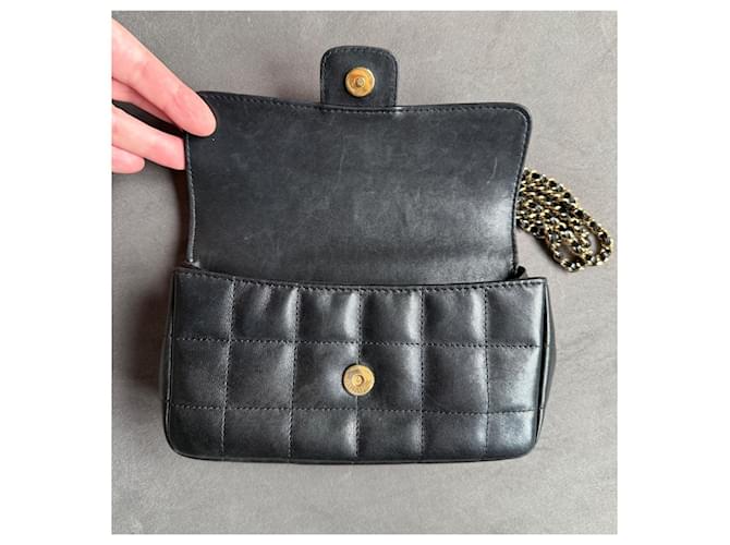 Chanel Bolso cruzado mini rectangular de chocolate Negro - vista 14