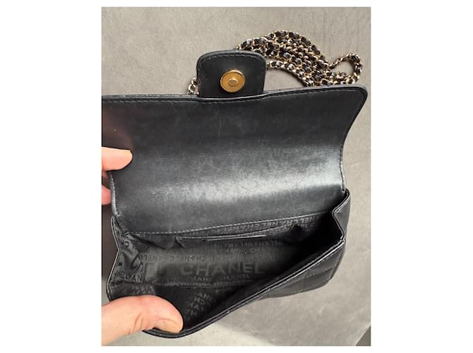 Chanel Bolso cruzado mini rectangular de chocolate Negro - vista 18