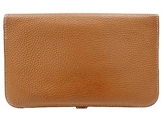 Hermès Portafoglio Duo Dogon Hermes Marrone - vista 2
