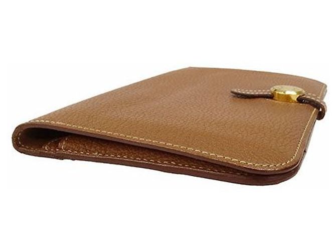 Hermès Portafoglio Duo Dogon Hermes Marrone - vista 3