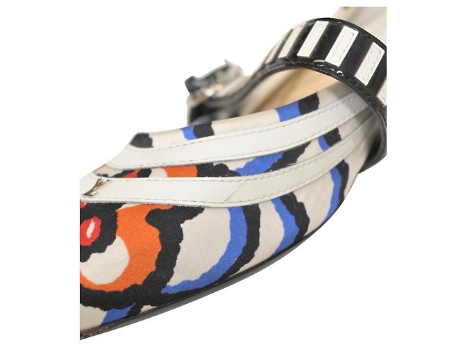Sapatilhas impressas Louis Vuitton em cetim multicolorido - vista 10
