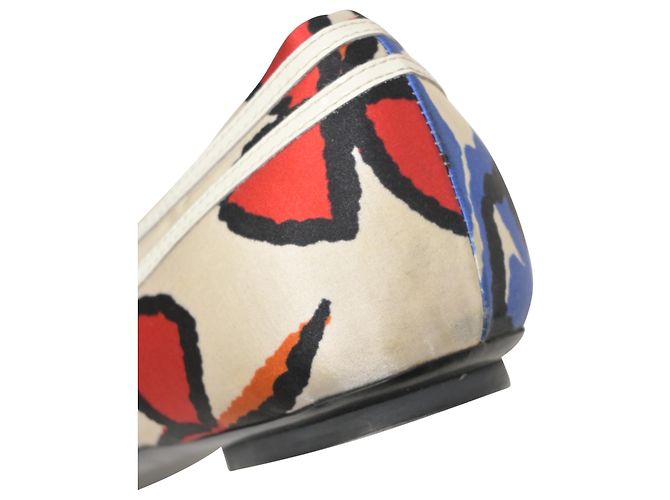 Sapatilhas impressas Louis Vuitton em cetim multicolorido - vista 12