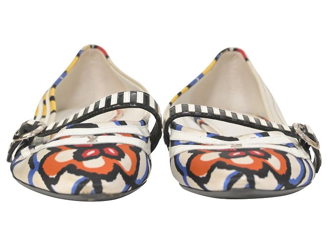 Sapatilhas impressas Louis Vuitton em cetim multicolorido - vista 2