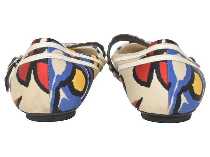 Sapatilhas impressas Louis Vuitton em cetim multicolorido - vista 3