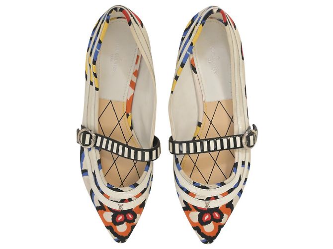 Sapatilhas impressas Louis Vuitton em cetim multicolorido - vista 5