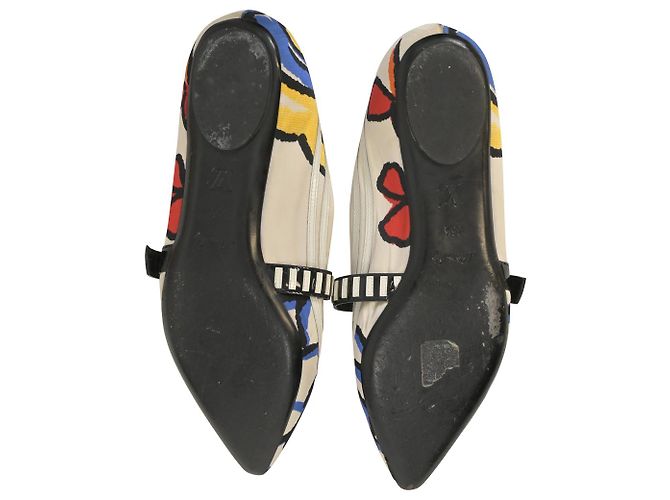 Sapatilhas impressas Louis Vuitton em cetim multicolorido - vista 6