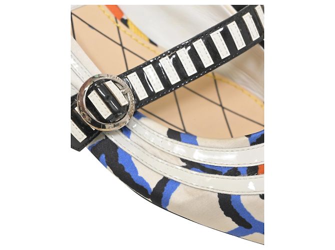 Sapatilhas impressas Louis Vuitton em cetim multicolorido - vista 8