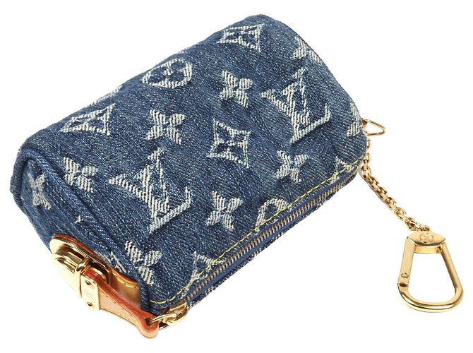 Louis Vuitton Monogram Denim Speedy PM Pouch Blue - view 5