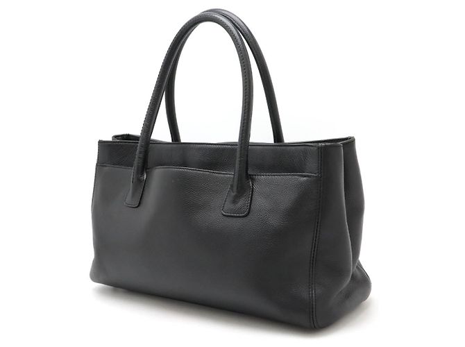 Chanel 2.55 Executive Line Leder Tote Bag Schwarz - Ansicht 2