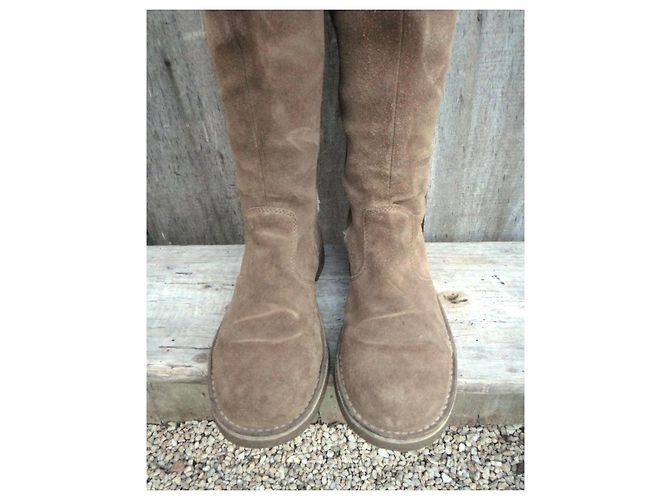 Autre Marque Botas Kickers de piel de ciervo beige - vista 3