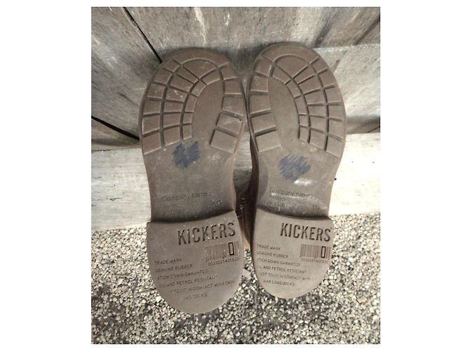 Autre Marque Botas Kickers de piel de ciervo beige - vista 5
