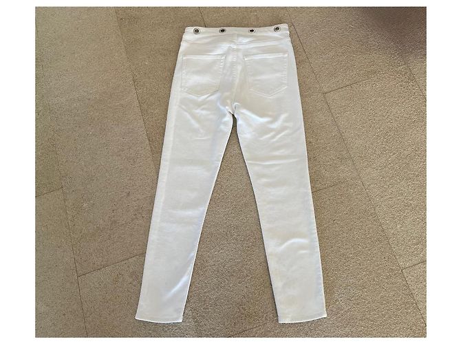 Jeans blancos de algodón elastano talla 28 The Kooples Jeans - vista 3