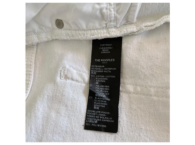 Jeans blancos de algodón elastano talla 28 The Kooples Jeans - vista 5