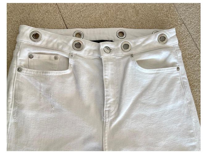 Jeans blancos de algodón elastano talla 28 The Kooples Jeans - vista 8
