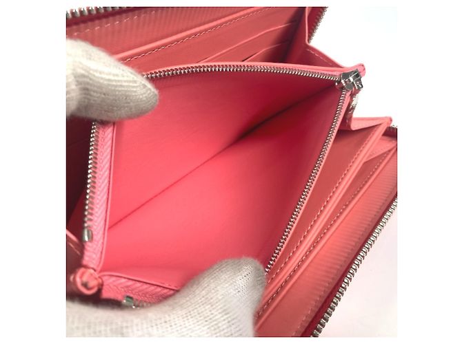Cartera Larga Rayures Monogram Vernis Louis Vuitton Rosa Naranja - vista 10