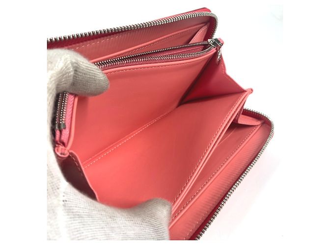 Cartera Larga Rayures Monogram Vernis Louis Vuitton Rosa Naranja - vista 12