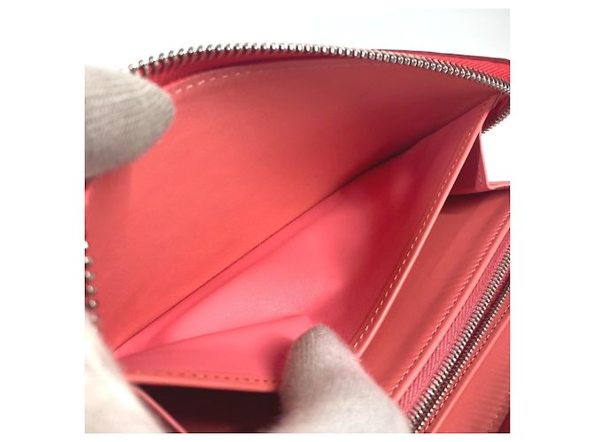Cartera Larga Rayures Monogram Vernis Louis Vuitton Rosa Naranja - vista 14