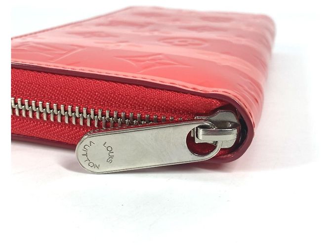 Cartera Larga Rayures Monogram Vernis Louis Vuitton Rosa Naranja - vista 3