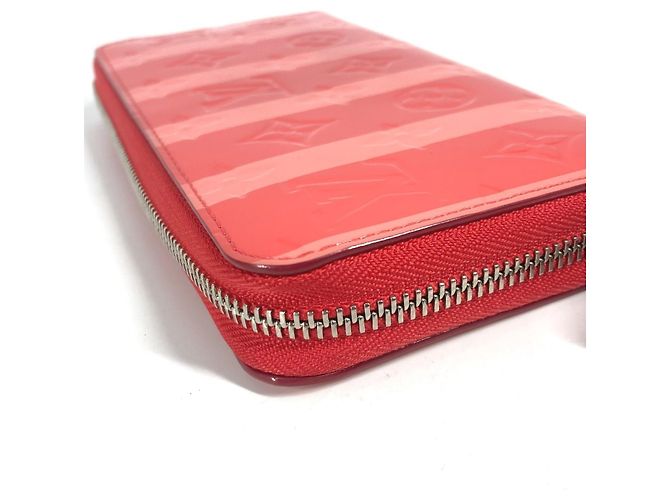 Cartera Larga Rayures Monogram Vernis Louis Vuitton Rosa Naranja - vista 4