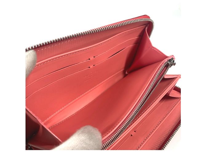 Cartera Larga Rayures Monogram Vernis Louis Vuitton Rosa Naranja - vista 8