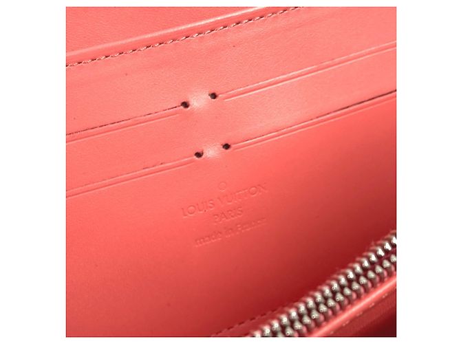 Cartera Larga Rayures Monogram Vernis Louis Vuitton Rosa Naranja - vista 9