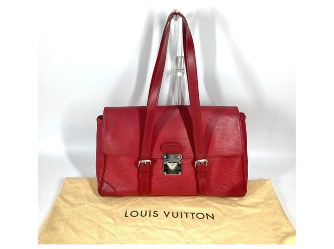 Borsa a spalla Louis Vuitton Epi Segur MM Rosso - vista 18