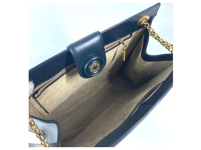 Borsa tote in pelle blu navy Tiffany & Co. - vista 12