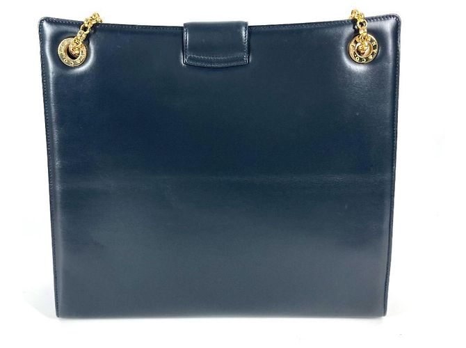 Borsa tote in pelle blu navy Tiffany & Co. - vista 2