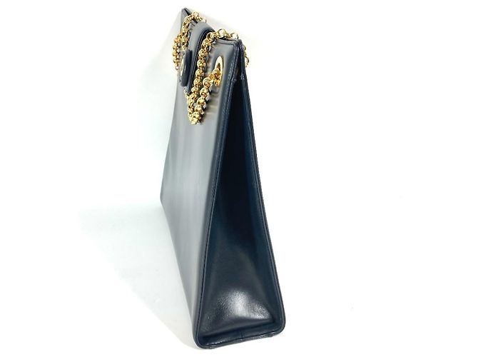 Borsa tote in pelle blu navy Tiffany & Co. - vista 3
