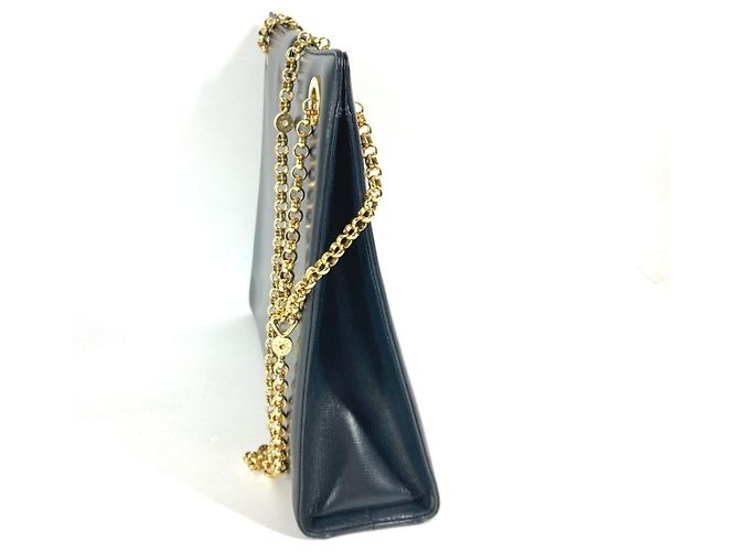 Borsa tote in pelle blu navy Tiffany & Co. - vista 4