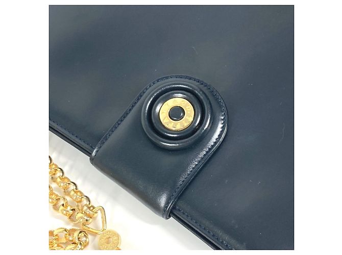 Borsa tote in pelle blu navy Tiffany & Co. - vista 9